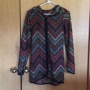 Autumn Tenyl sheer hooded tunic